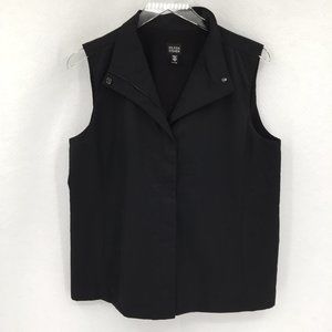 Eileen Fisher nylon fleece lined black zip vest M